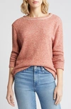 Loveappella Crewneck Cotton Sweatshirt In Terracotta