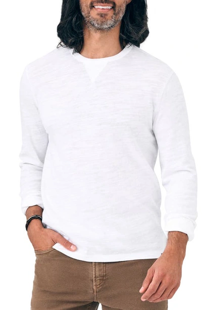 Faherty Sunwashed Slub Crew T-shirt In White