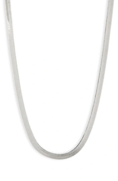 Bp. Herringbone Chain Necklace In Sterling Silver Dipped