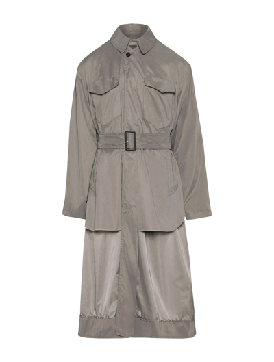 Maison Margiela Trench Coat In 962 Dark Grey