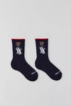 POLO RALPH LAUREN SPRING BEAR CREW SOCK IN NAVY, WOMEN'S AT URBAN OUTFITTERS