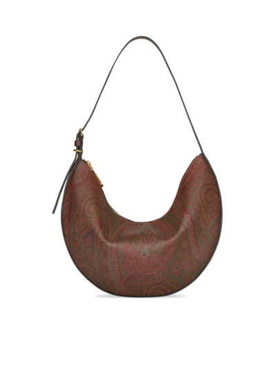 Etro Essential Medium Shoulder Bag In Brown