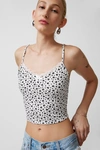 Urban Renewal Remnants Rose Lacey Tank Top In Black, Women's At Urban Outfitters
