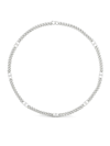 CELINE SMALL GOURMETTE TRIOMPHE NECKLACE IN BRASS WITH SILVER RHODIUM FINISH