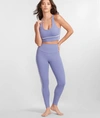 Body Up Contrast Piping Leggings In Velvet Morning