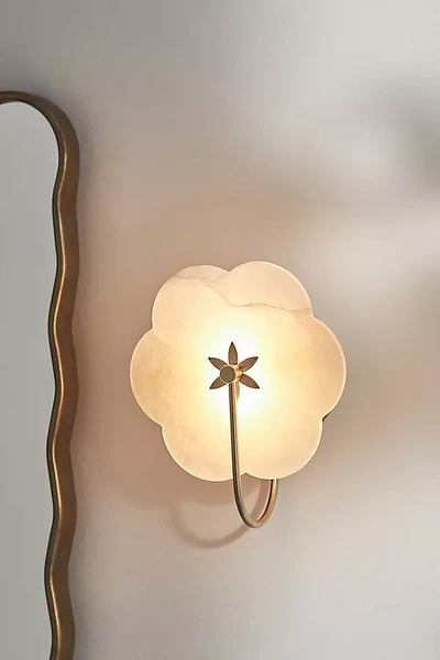 Anthropologie Leela Alabaster Sconce In Neutral