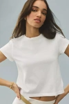 Agolde Adine Shrunken Tee In White Ash In White