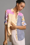 Maeve The Paz Buttondown Shirt By  In Pink