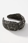 By Anthropologie Everly Dotted Knot Headband In Black