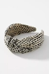 By Anthropologie Textured Trim Knot Headband In White