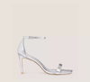 Stuart Weitzman Nunakedcurve 85 Sandal In Silver