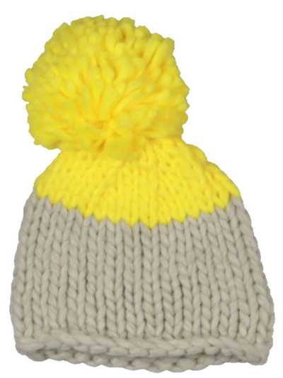 Free People Cozy Up Womens Knit Warm Beanie Hat In Yellow