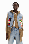 Desigual Chaq Yale 2-in-1 Hooded Jacket In Green