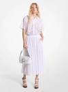 Michael Kors Leopard Corded Lace Midi Skirt In White