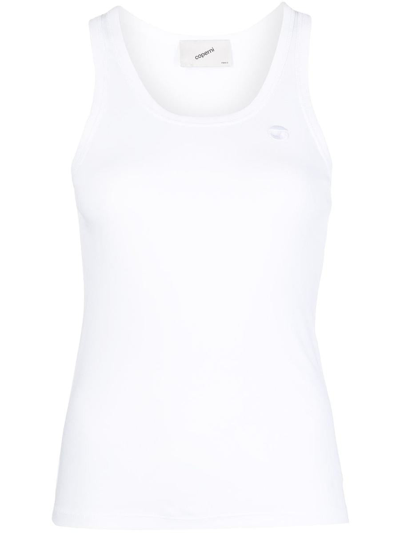 Coperni Logo-embroidered Tank Top In White