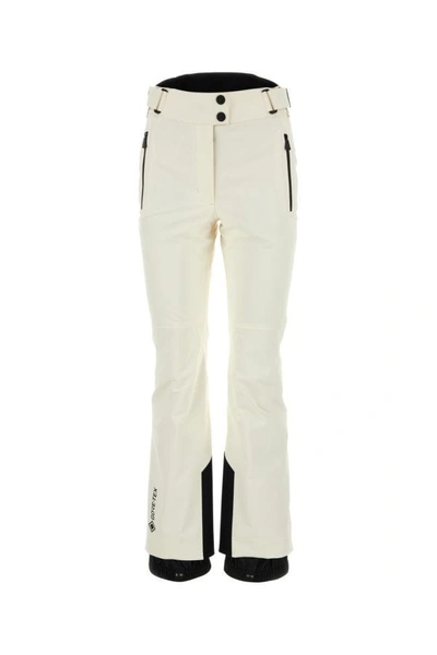 Moncler Belted Contrast Ski Trousers In White