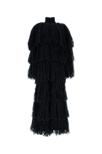 Saint Laurent Fringed Knitted Cardigan In Black