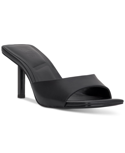 Inc International Concepts Dalea Slide Dress Sandals, Created For Macy's In Black Smooth