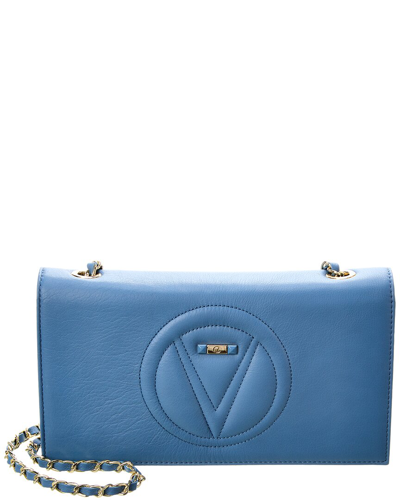 Valentino By Mario Valentino Lena Signature Leather Shoulder Bag In Blue