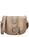 See By Chloé Hana Small Leather & Suede Crossbody In Grey
