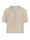 FRAME MEN'S OPEN WEAVE LINEN CAMP SHIRT