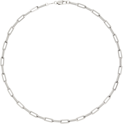 Vitaly Silver Notion Necklace In Stainless Steel
