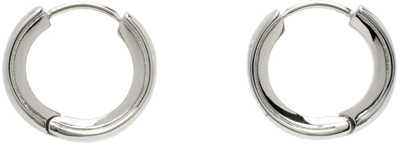 Vitaly Silver Arc Earrings In Stainless Steel