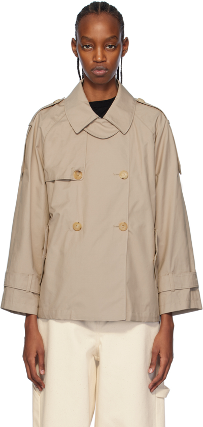 Max Mara Trenchcoat The Cube Dtrench Aus Twill In 13 Beige