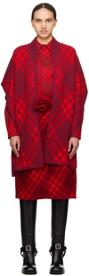 BURBERRY RED CHECK COAT