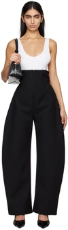 Alaïa Harness Corset Zip Front Wool Trousers In 995 - Noir Alaia