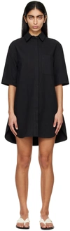 Loulou Studio Black Basava Minidress In Black