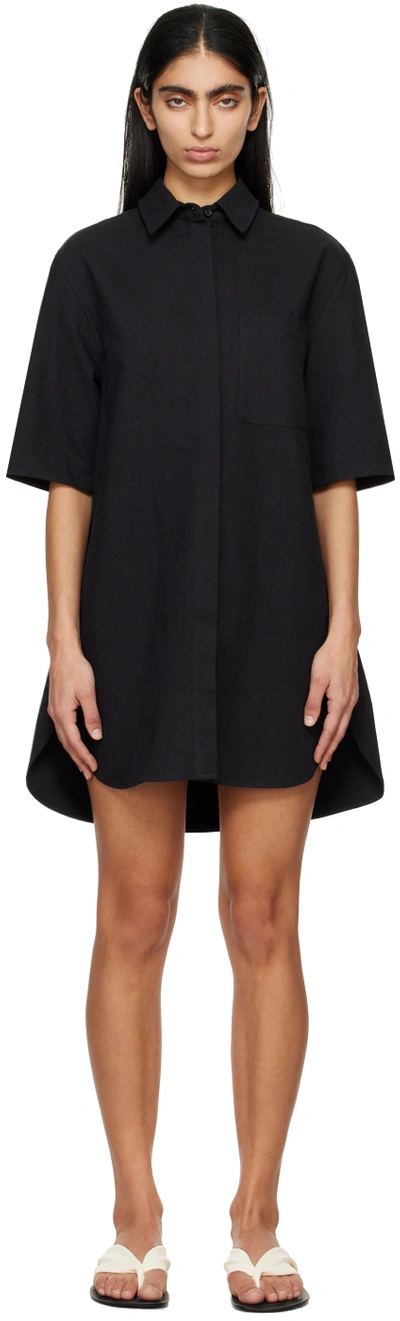 Loulou Studio Black Basava Minidress