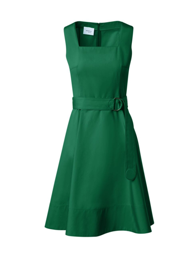 Akris Punto Women's Sleeveless Cotton Minidress In Green