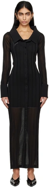 Jacquemus Black Les Sculptures 'la Robe Manta' Maxi Dress In 990 Black