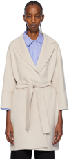 Max Mara Women Arona Virgin Wool Coat In 001 Ecru