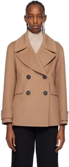 Max Mara Wool Pea Coat In 45 Camel