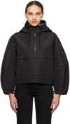 Mackage Demie Zippered Casual Jacket In Black-trench