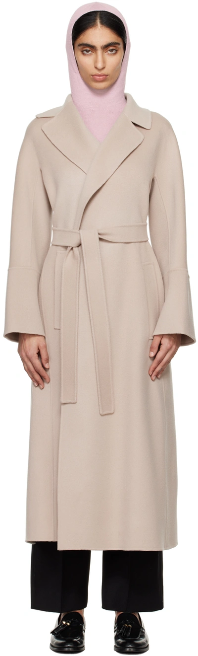 Max Mara Beige Elisa Coat In 064 Natural