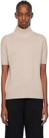 Max Mara Paola High-neck Wool Cashmere Sweater In 002 Sand