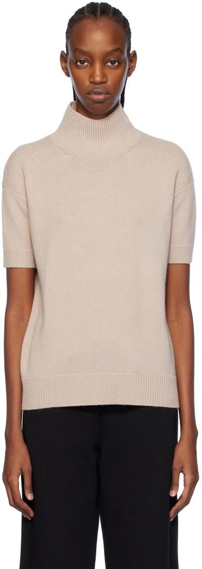 Max Mara Paola High-neck Wool Cashmere Sweater In 002 Sand