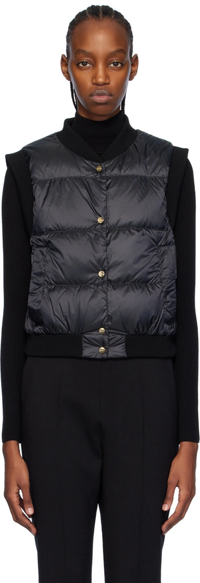 Max Mara Black Asoft Down Vest In 2 Black