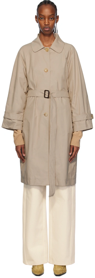 Max Mara Beige Ftrench Trench Coat In 13 Beige