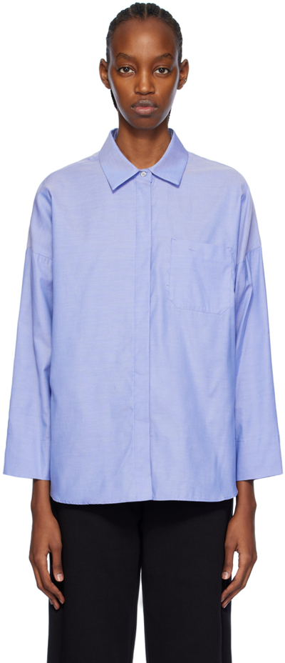 Max Mara Blue Lodola Shirt In 003 Light Blue