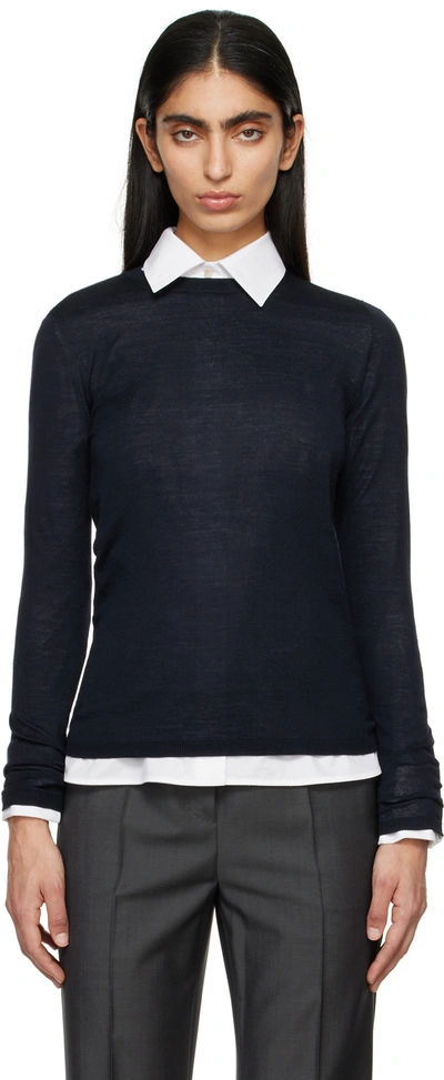 Max Mara Navy Vadius Sweater In 5 Ultramarine