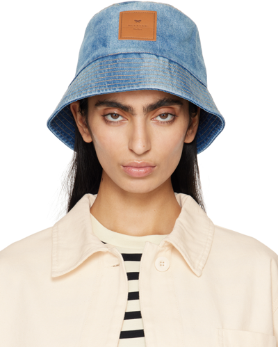 Weekend Max Mara Blue Denim Patch Bucket Hat