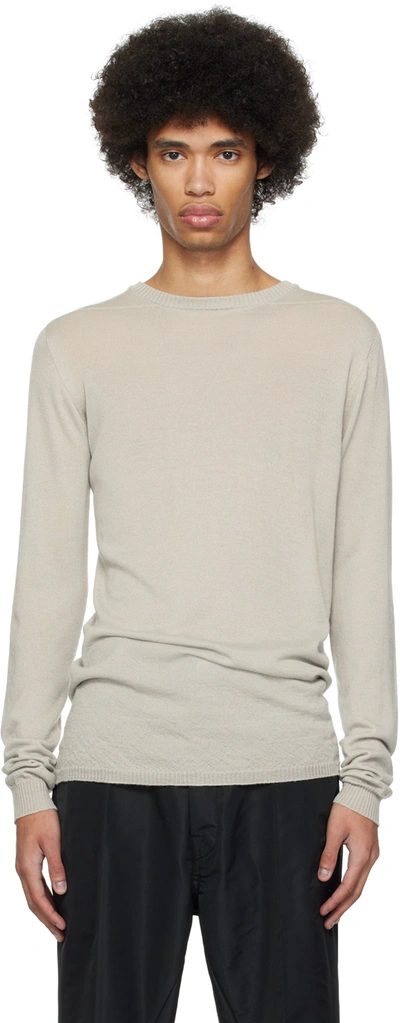 Rick Owens Off-white Biker Level Jumper In 08 Pearl