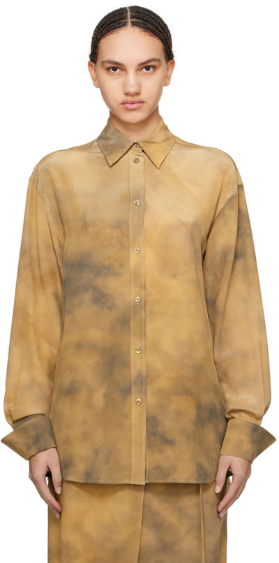 Sportmax Beige Button Shirt In 1 Beige Golden