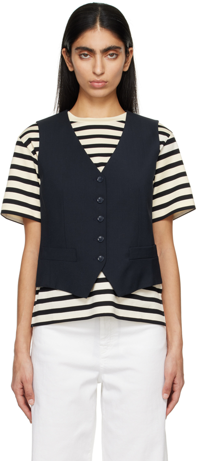 Weekend Max Mara Navy Chimera Vest In 008 Navy