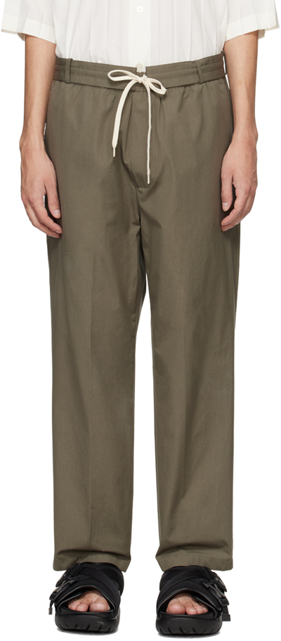 Craig Green Khaki Drawstring Trousers In Olive
