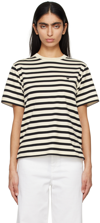 Weekend Max Mara Deodara Striped Cotton Jersey T-shirt In Ivory,navy